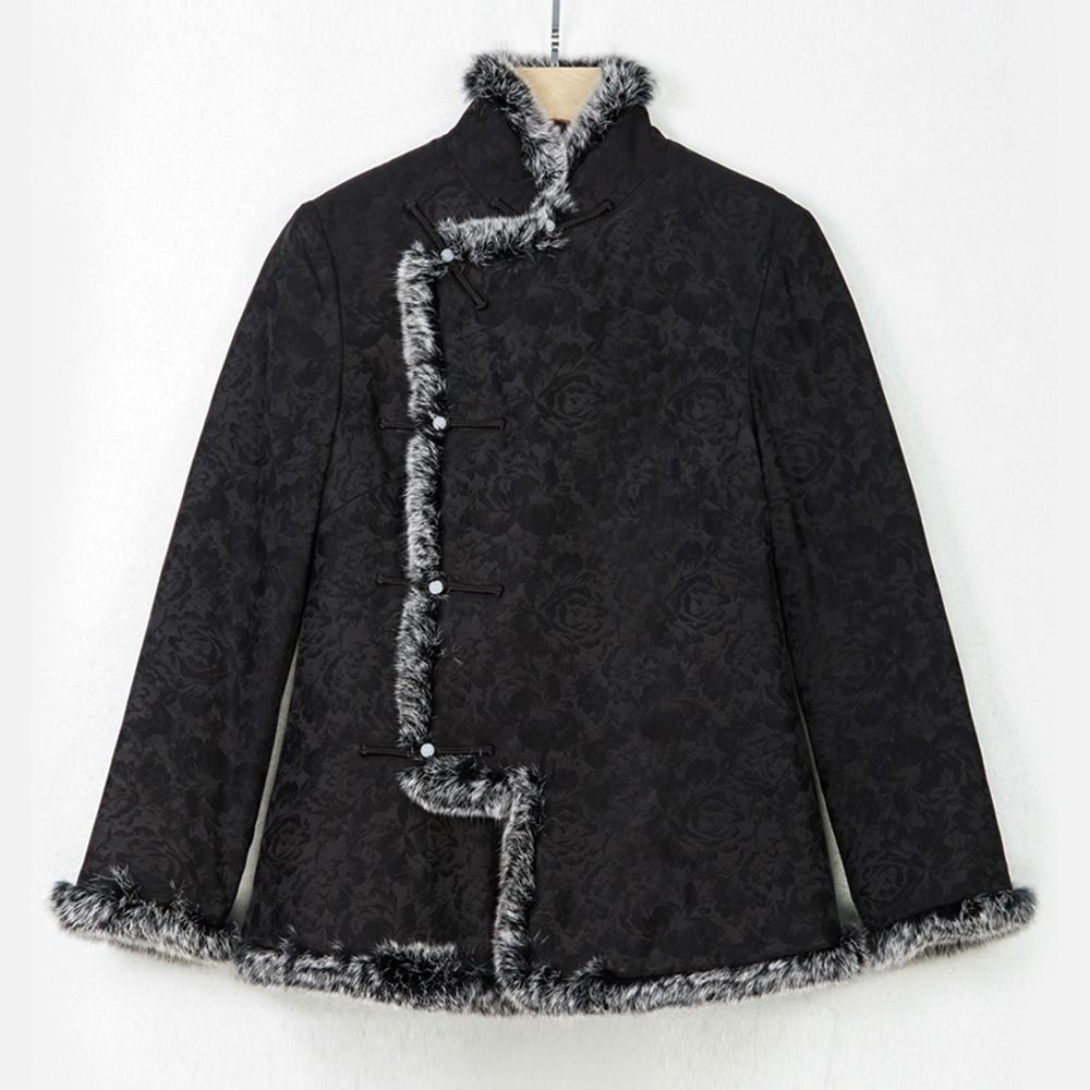 华族经典夹棉旗袍上衣桑蚕丝夹棉