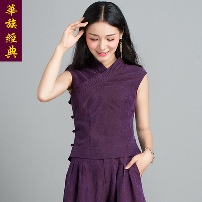 香云纱唐装套装女复古中国风上衣