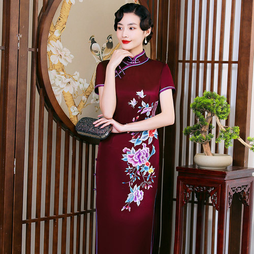 单件裁剪手工绣花修身显瘦