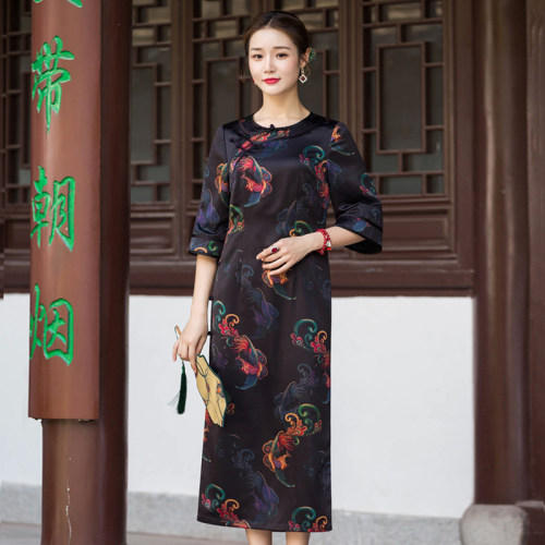 华族经典淑女高档优雅风改良旗袍