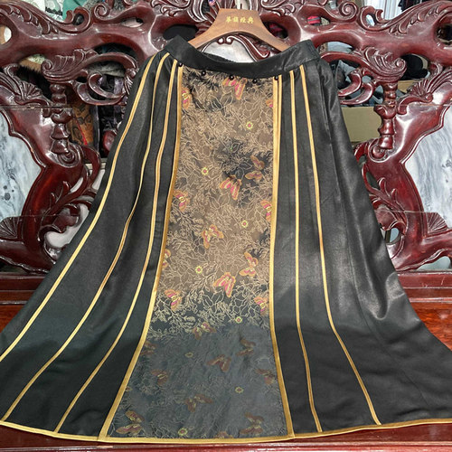 华族经典长亭悠梦浮光锦马面裙重锻香云纱高端中式复古百搭半身裙