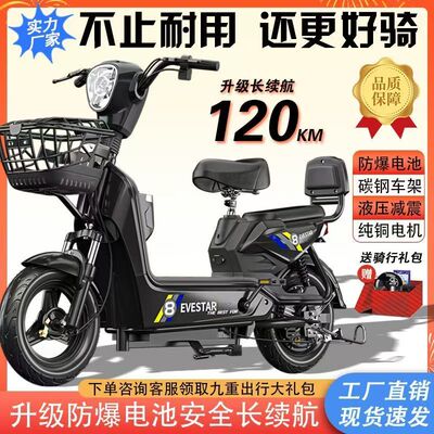 新国标电动车可上牌两轮长续航电动自行车成人男女生锂电瓶车