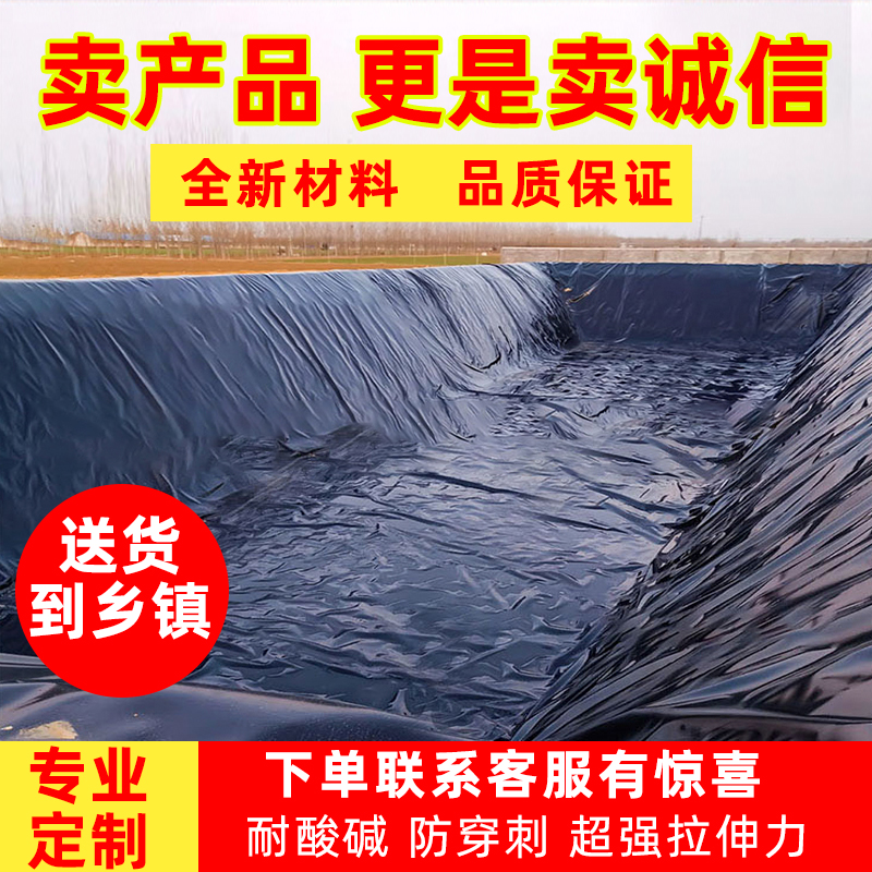 鱼塘防渗膜土工膜防水布鱼池用养殖塑料膜加厚薄膜黑色防水塑料布