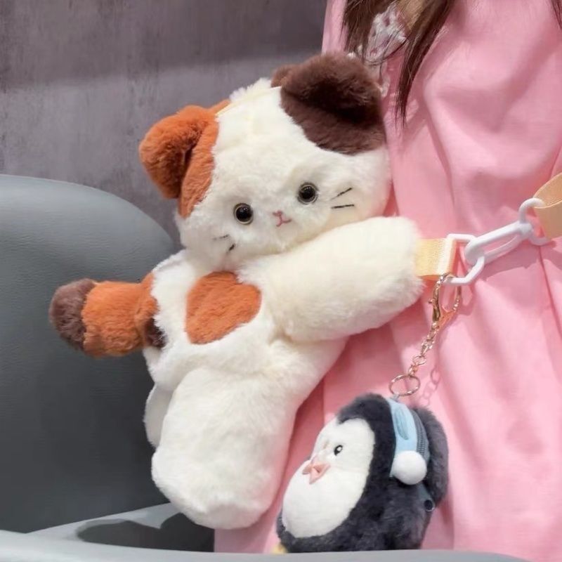 小猫趴趴包可爱斜挎包单肩背包i通用款女包