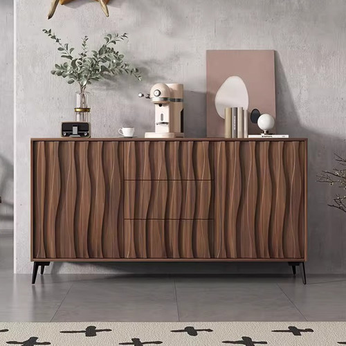 中古风实木餐边柜靠墙一体带抽储物柜边柜家用收纳柜玄关柜茶水柜