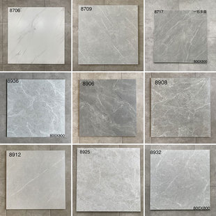 哑光灰水泥800X800瓷砖石纹彷古砖客厅饭厅防滑地砖阳台庭院耐磨