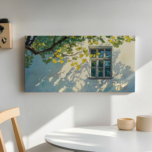 布纸有爱 银杏序章 现代简约风景装饰画客厅沙发横幅挂画单幅壁画