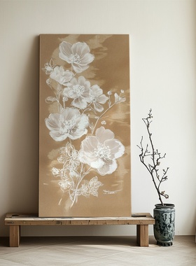 布纸有爱 花仙纸 东方美学花卉装饰画小众玄关挂画客厅单幅艺术画