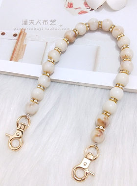 潘夫人新款彩色珍珠diy口金链条