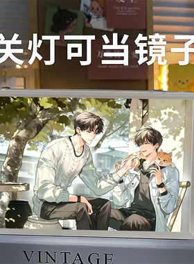 某某盛望江添校周边镜子灯光画房间桌面摆件小夜灯生日礼物送朋友