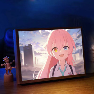 碧蓝档案周边手办白洲梓空崎日奈灯光画手办摆件生日礼物小夜灯