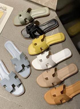 beach Slippers women fashion wear flat sandals lady 沙滩鞋43