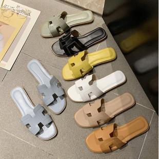fashion wear 沙滩鞋 Slippers lady women sandals beach flat