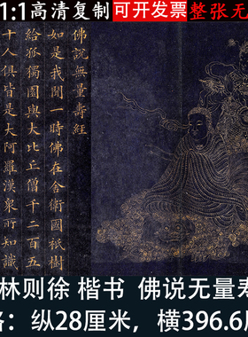 林则徐无量寿经小楷书法