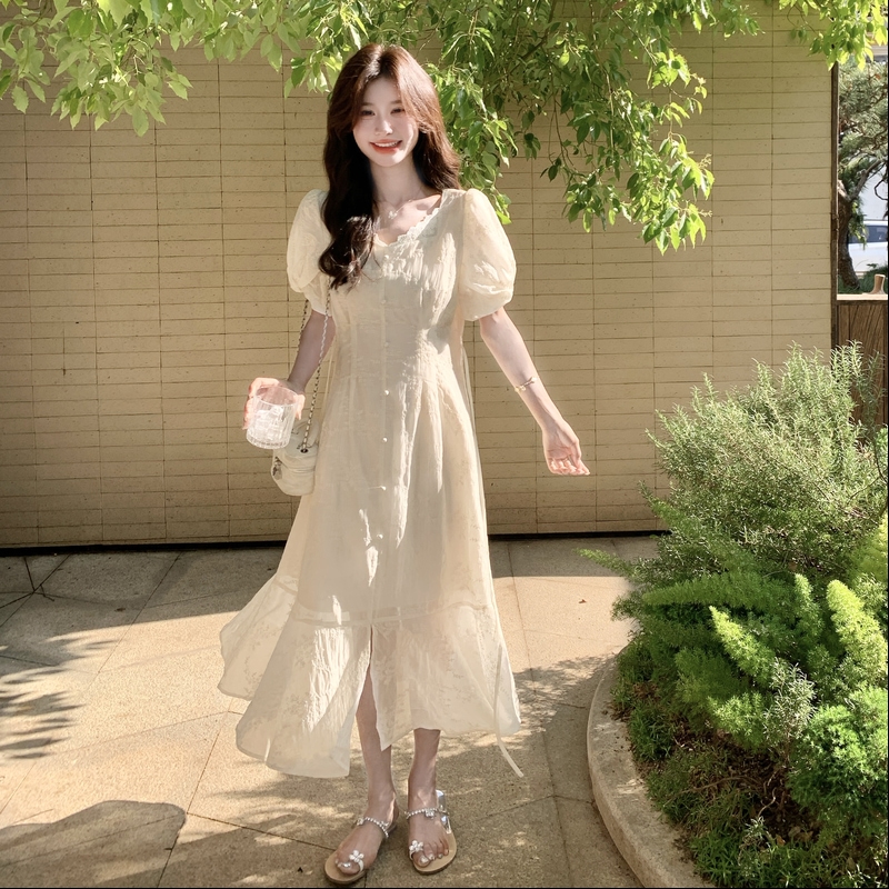 2025夏全新现货165法式刺绣连花边衣裙175P145K208，商品下架区商品下架区，浙宝165