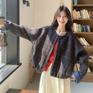 25全新 现货165假两件撞色毛呢外套289P155K238，女装短外套，浙宝165