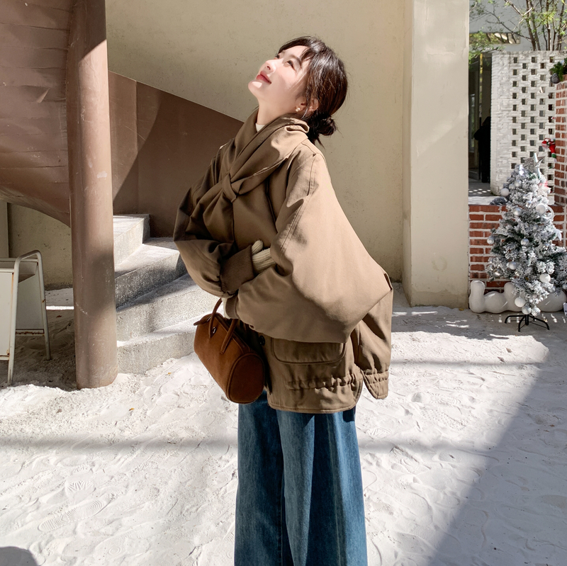 25冬现货2b227蝴蝶结领派克90羽绒服329P245K368，女装短外套，浙宝165