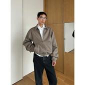 TRENDYWU 夹克外套 老钱复合麂皮挺阔磨砂肌理经典 哈灵顿 矜贵