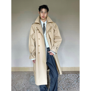 静奢府绸挺括抗皱肌理通勤经典 唐顿 长风衣 老钱英伦 TRENDYWU