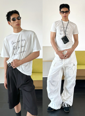 TRENDYWU 玩味百搭“恋夏”纯棉竹节纱织手绘印花亲肤两版短袖T恤