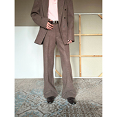静奢简约 絮语 松弛垂感经典 TRENDYWU 百搭微喇叭加厚毛呢西裤