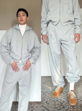 TRENDYWU 慵懒chill“体感”常青百搭400克加绒连帽冬卫衣裤套装