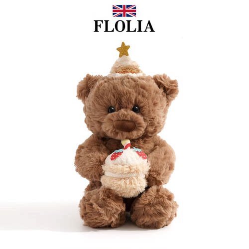 英国FLOLIA可爱蛋糕熊公仔礼物