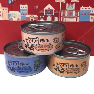 主食猫罐鸡肉鲑鱼/猫草鸡汤补水鸡肉南瓜浓汤罐头85g宠物零食便携