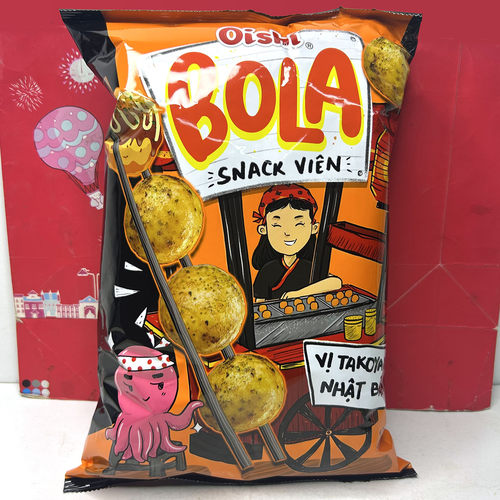 临期特价 进口上好佳章鱼烧口味脆脆球100g休闲追剧膨化小吃
