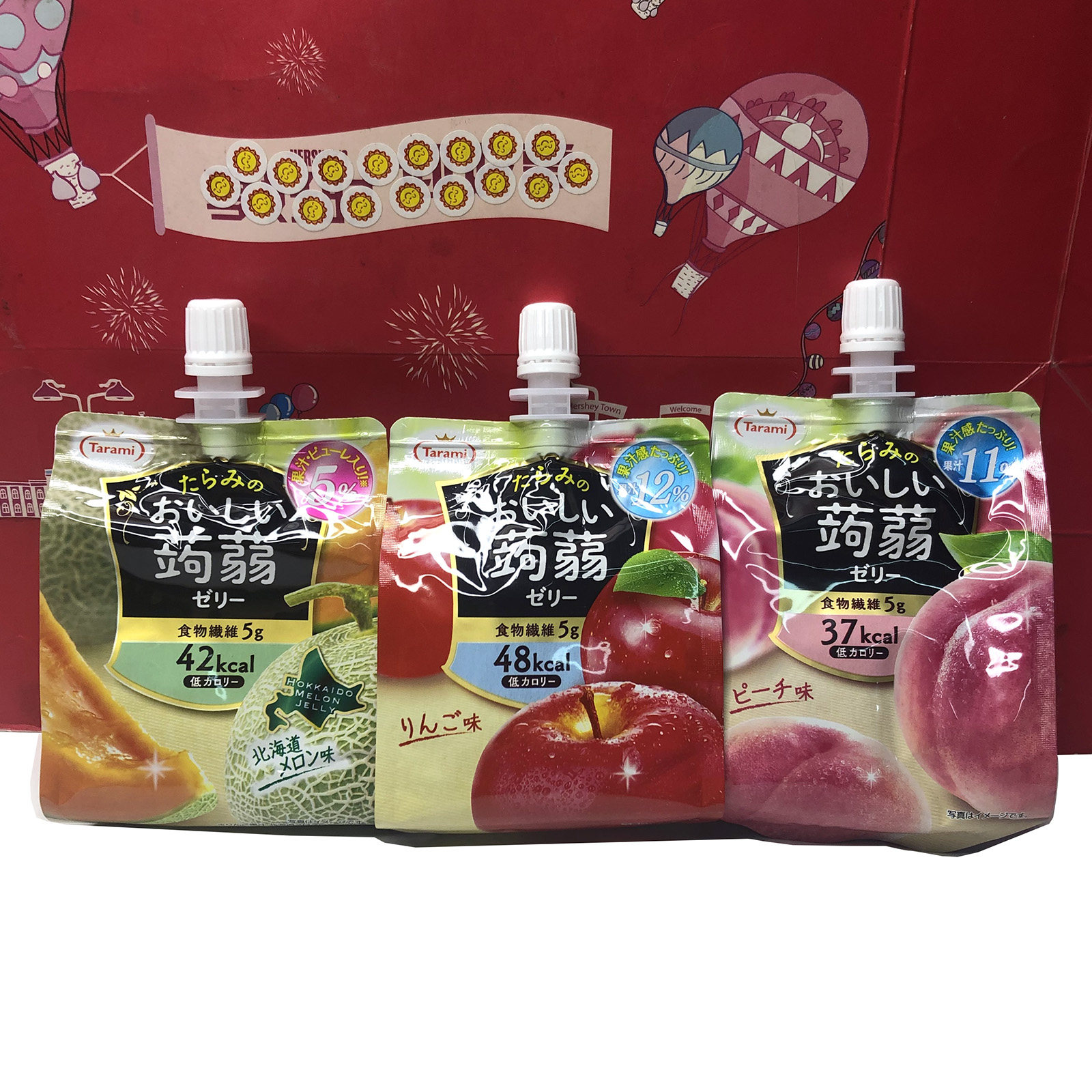 临期 日本进口蜜瓜/白桃/草莓/苹果味蒟蒻可吸果冻150g休闲零食