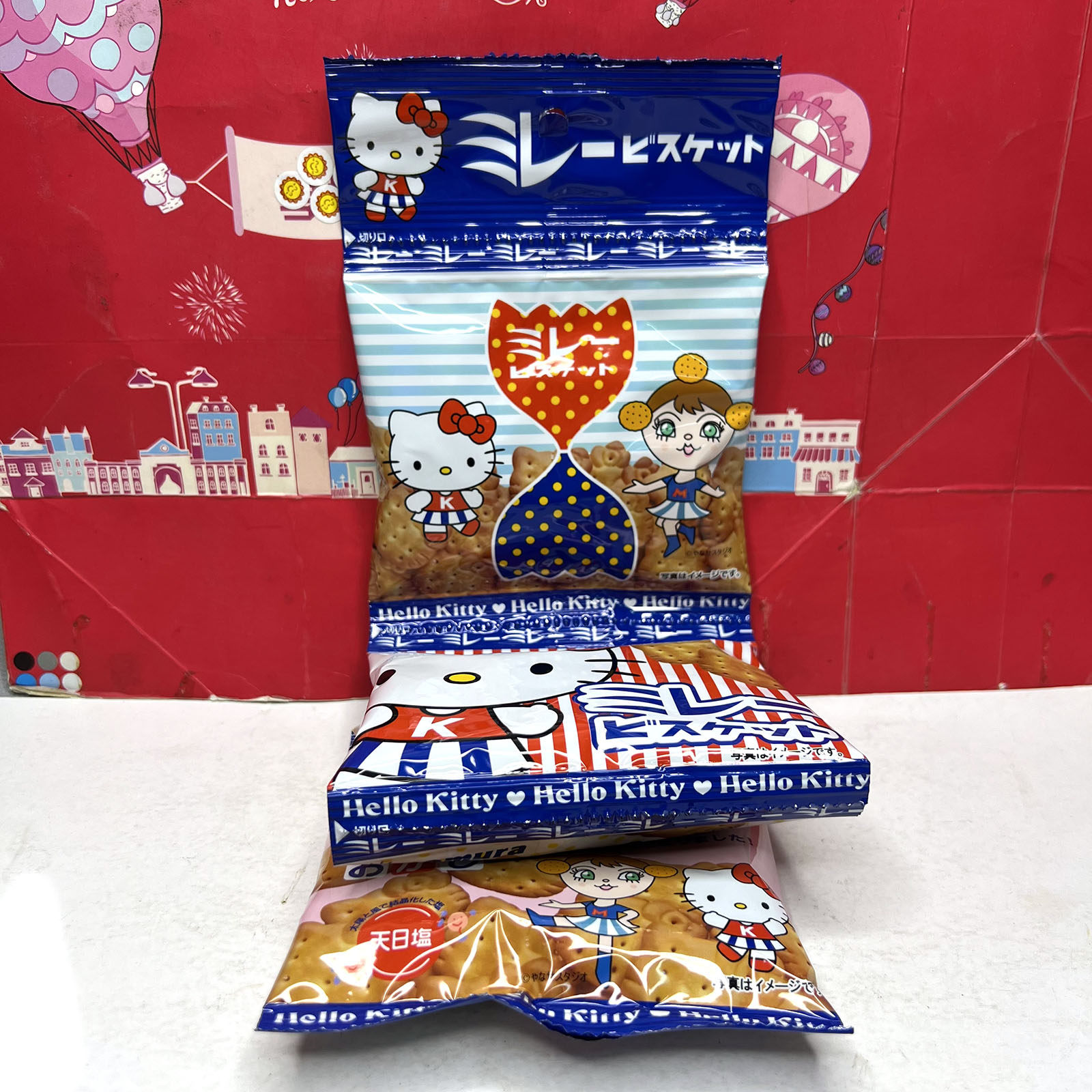 临期清仓 日本进口野村凯蒂猫香脆饼干（4连包）120g零食小吃酥脆