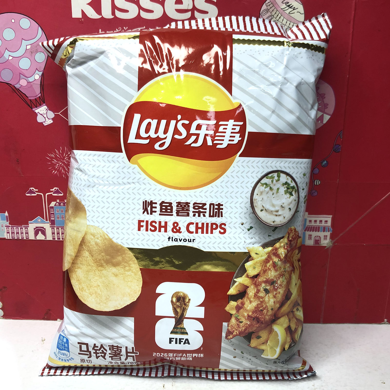 临期 Lays乐事薯片炸鱼薯条味/蒜香黄油味70g休闲零食小吃