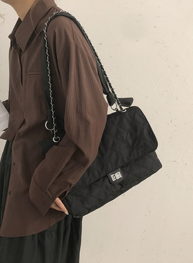 乌77小xiang风菱格包防水牛津布链条包大rong量流浪单肩包斜挎包