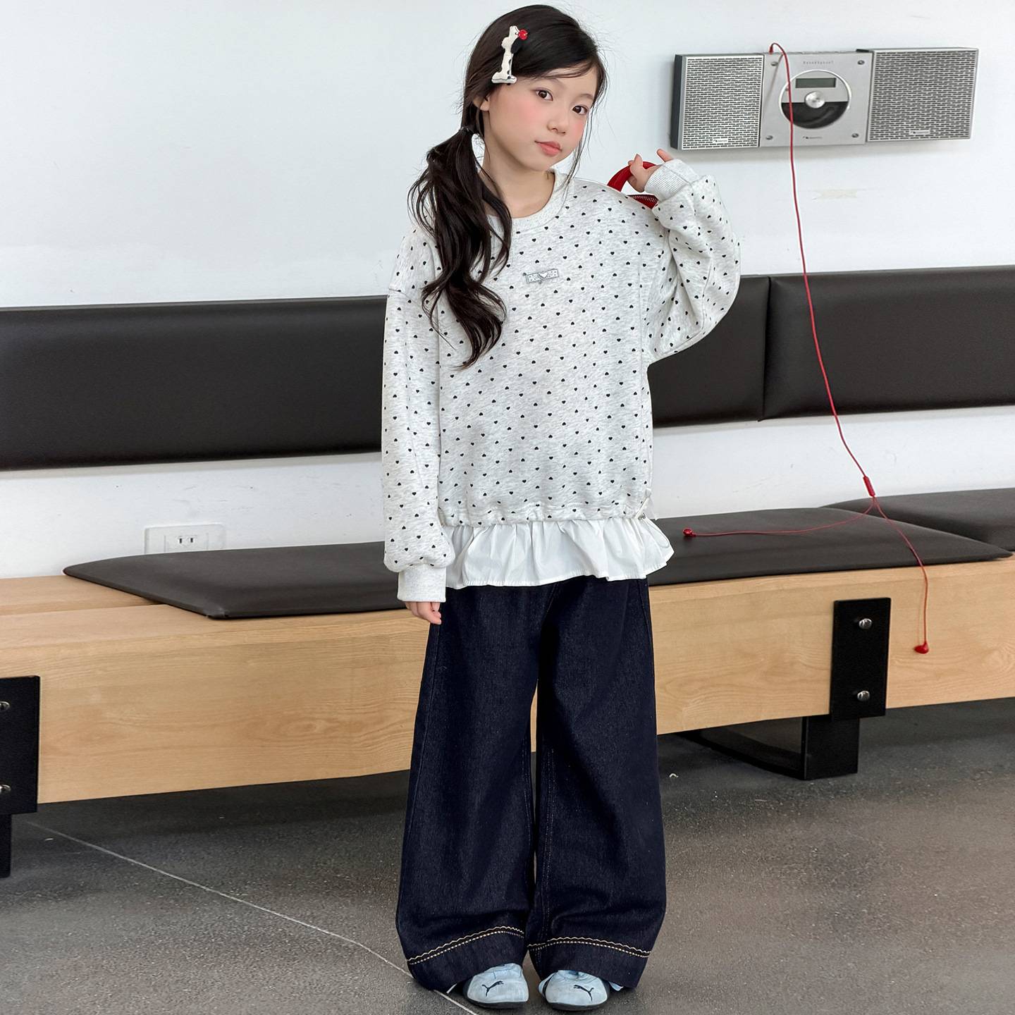 韩系女童卫衣套装2026新款秋季