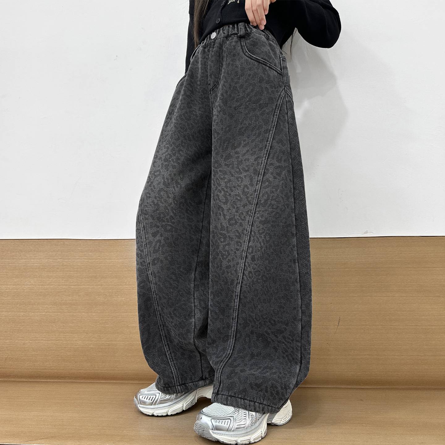 女童裤子春秋季儿童牛仔裤新款