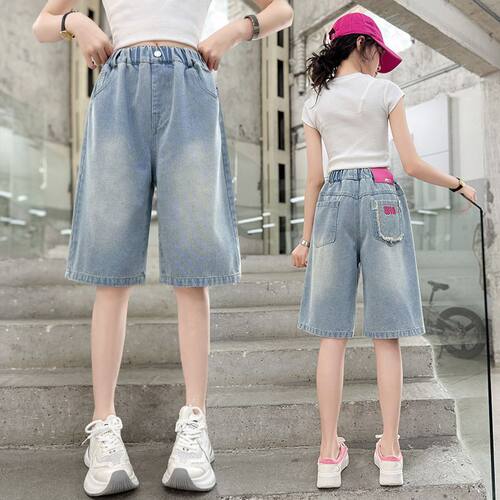 女童短裤夏季新款夏装儿童牛仔
