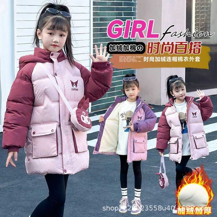 女童冬装外套新款洋气中大童棉衣