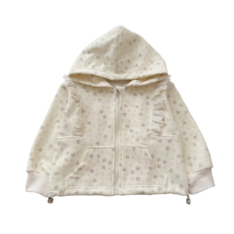 女童外套春秋季新款儿童连帽卫衣女宝宝长袖上衣开衫春装短款