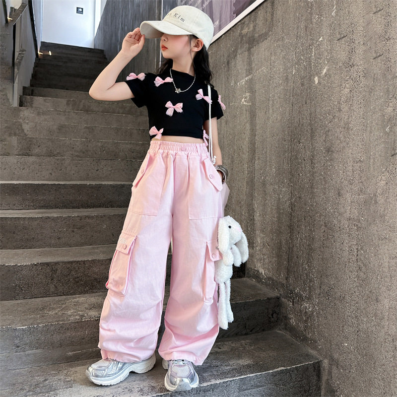 女童T恤套装夏季2026新款韩范