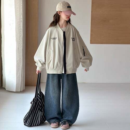 女童棒球服外套春秋新款2026洋气