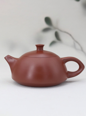 【吴炫杰玉兔壶60/110CC】潮州朱泥手拉壶全手工茶壶单丛茶小冲罐