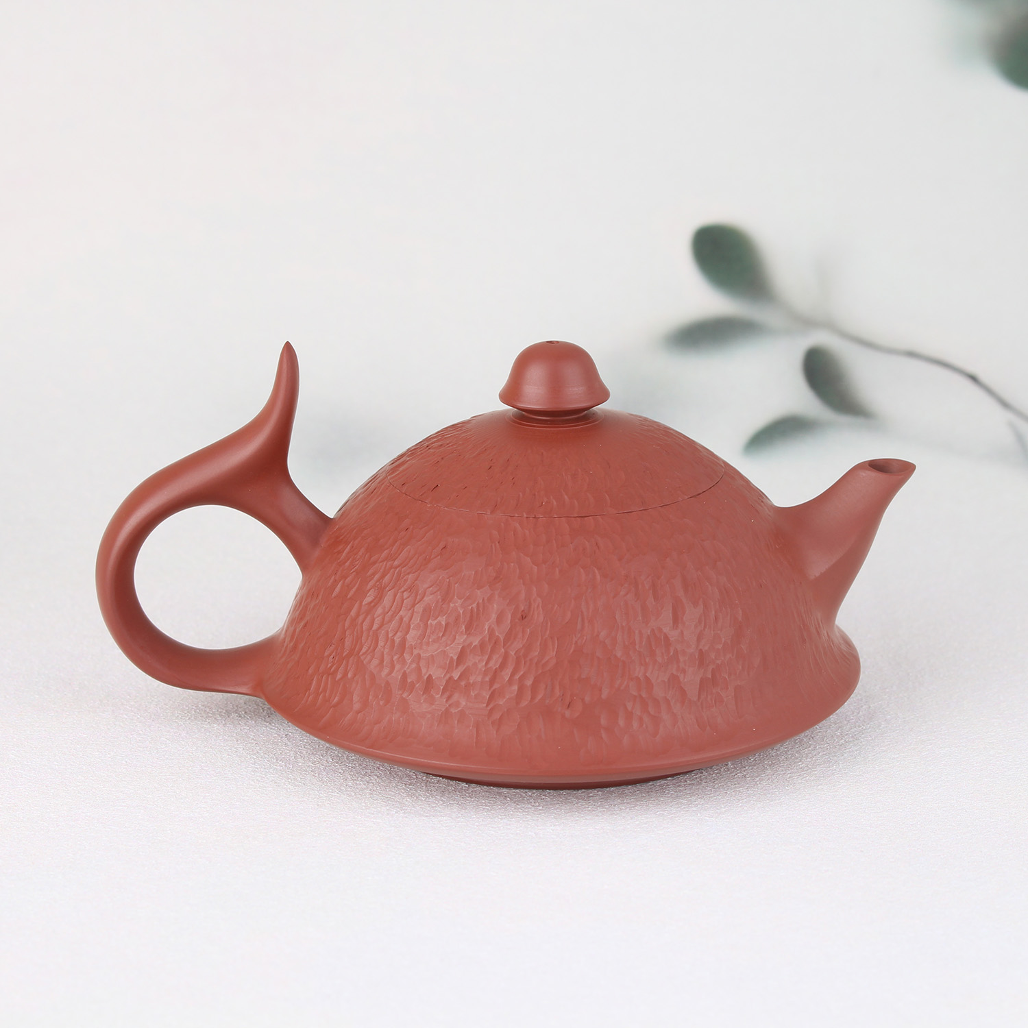 章思林朱泥跳刀将军潮州纯手工手拉壶泡茶壶功夫茶具小品本地冲罐