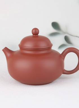 【章思林.容天】潮州朱泥手拉壶陈年老朱泥工夫茶纯手工茶壶110cc