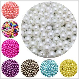 Round 10mm Imitation Pearls Acrylic Spacer Loose Beads