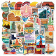 Stickers New Global Decal City 50PCS Vinyl Travel Landscape