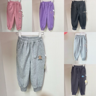今贝云爱秋季新款儿童针织卫裤单层运动裤男女童休闲裤宽松舒适
