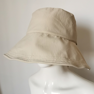 夏天防紫外线女士宽檐盆帽子防水防风渔夫帽休闲出游轻薄速干遮脸