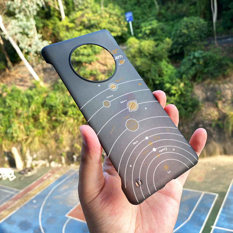 适用华为mate60pro手机壳个性创意星球mate40epro半包曲面无边框磨砂硬壳mate50半透明情侣男女外壳套30pro薄