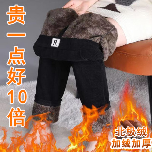 高腰宽松直筒休闲中老年女裤 灯芯绒妈妈裤 女冬加绒加厚2025年新款