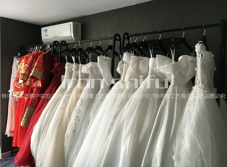 服装店铁艺婚纱礼服展示架落地靠墙裙装戏服挂衣架服装中岛架包邮